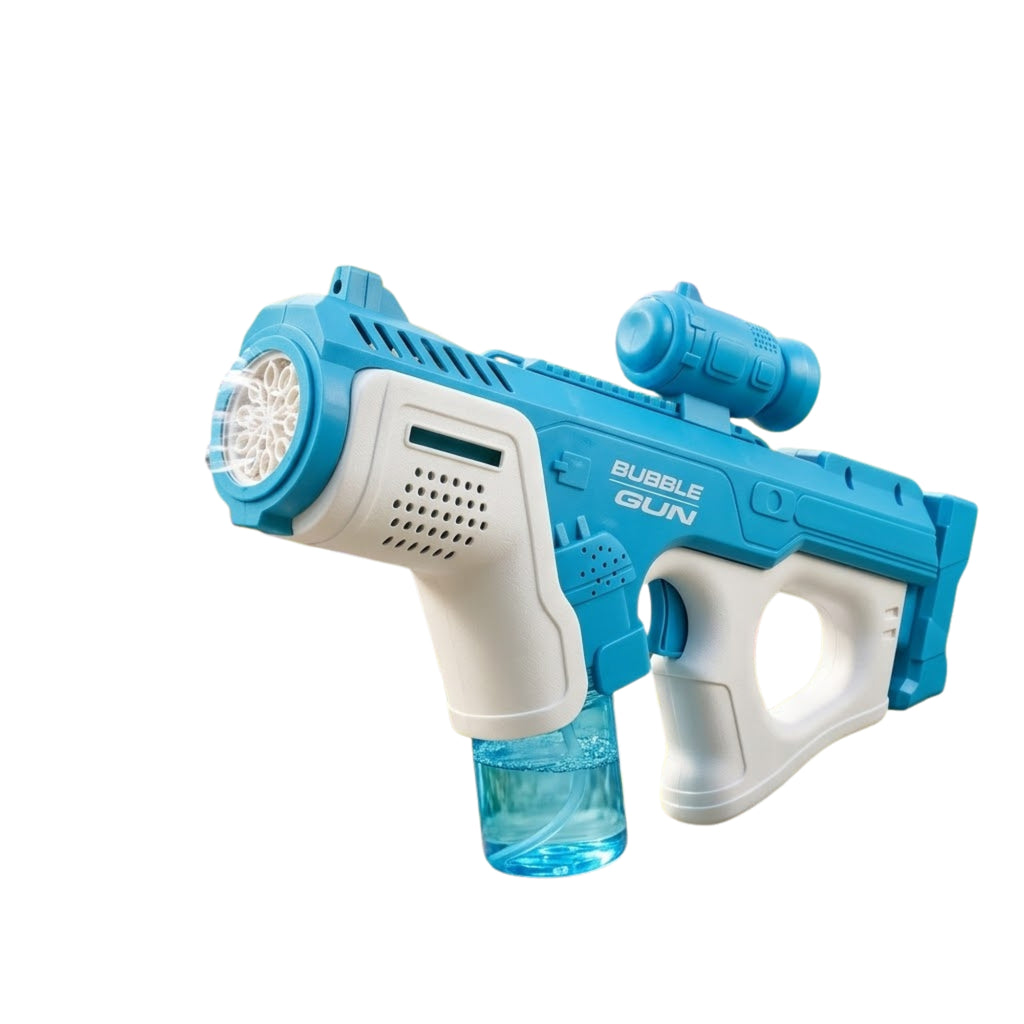 Electric Bubble Gun – Automatic Bubble Blaster for Kids (Blue & White)