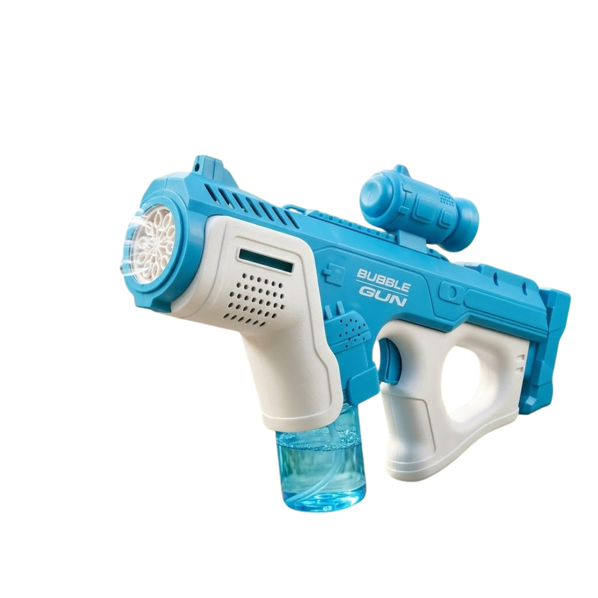 Electric Bubble Gun – Automatic Bubble Blaster for Kids (Blue & White)