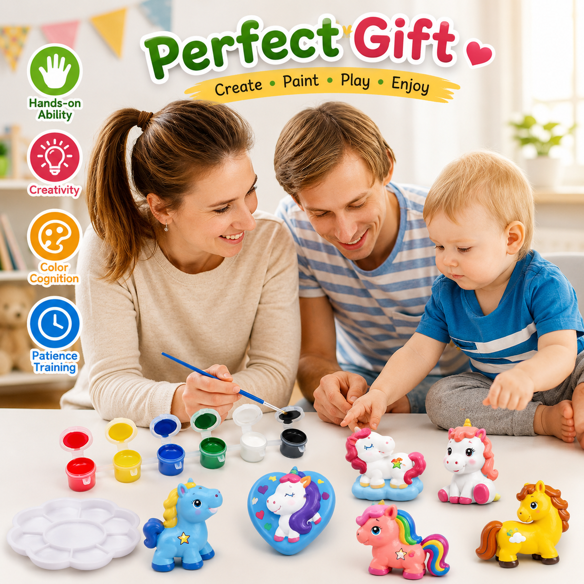 PALOGU Dinosaur Mould & Paint Kit – DIY Plaster Toys for Kids Ages 6+ | 6 Dinosaurs + Magnets