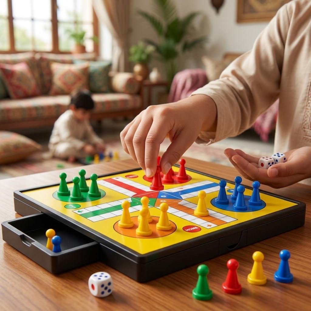 2-in-1 Chess & Ludo Board Game Set – Foldable Family Game for Kids & Adults