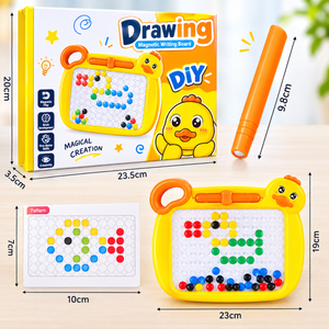 Duck Magnetic Drawing Board – DIY Magical Creation Bead Art Set for Kids