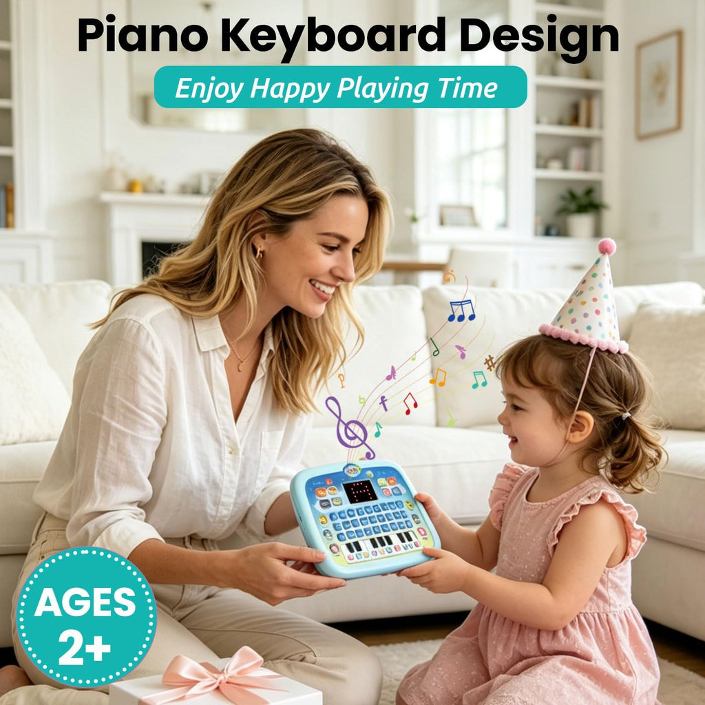 Kids Educational Computer Toy with LED Screen – ABC, 123, Music, Piano & Learning Games