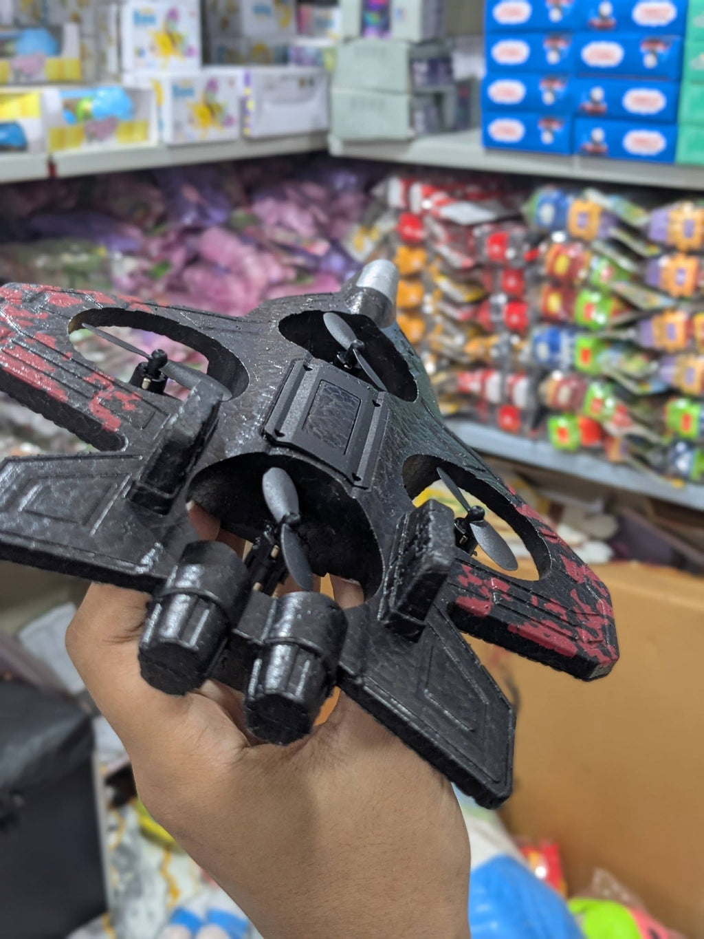 S1 Interstellar Fighter Plane RC Drone with LED Lights & 360° Stunts | Ages 14+