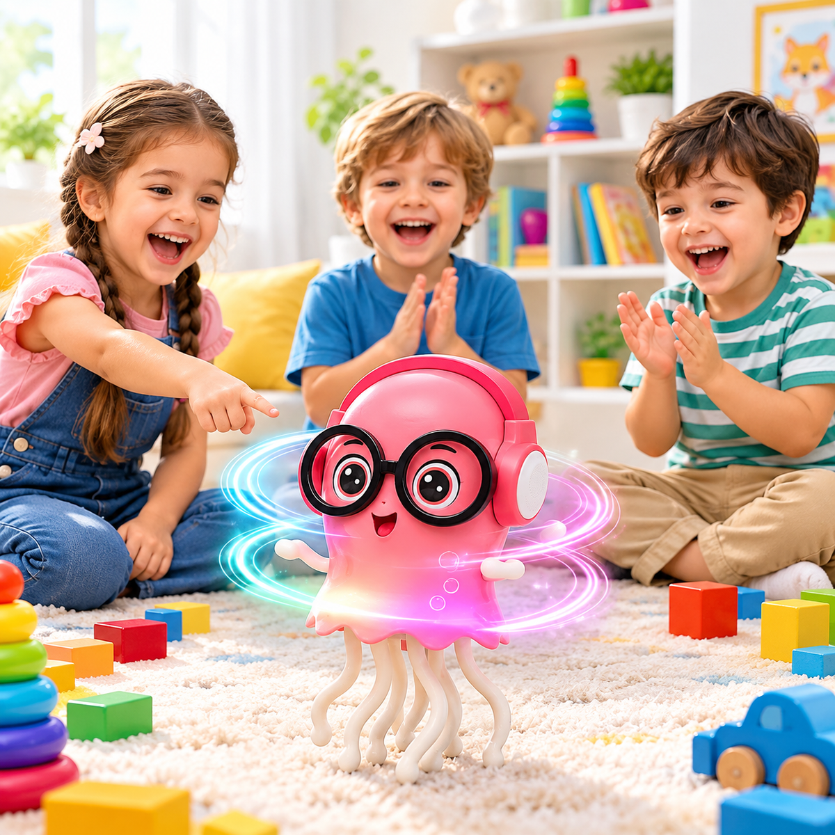 Cute Dancing Jellyfish – Musical Light-Up Toy with Auto Movement for Kids