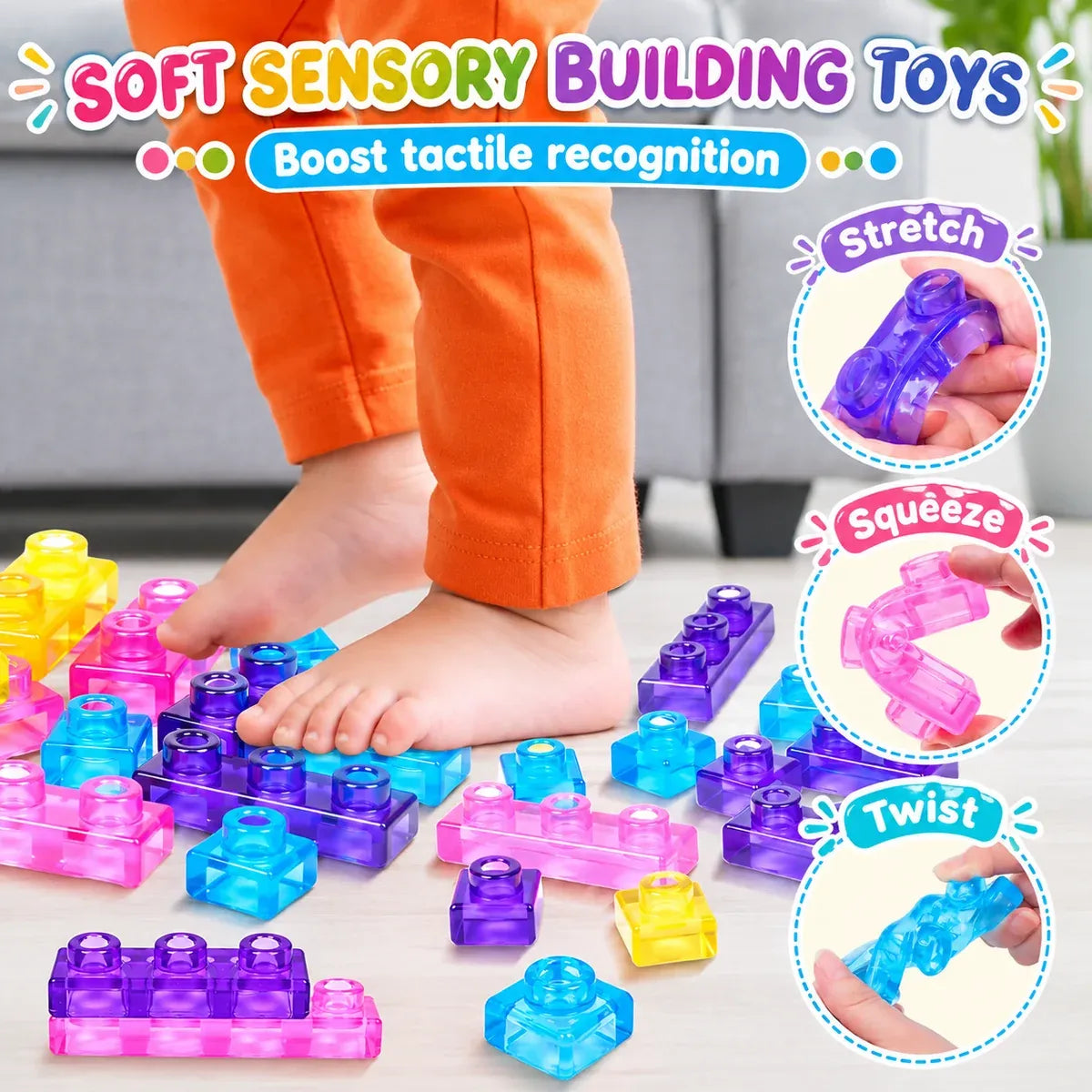40 PCS Colorful Building Blocks for Kids – Creative Educational Construction Toy
