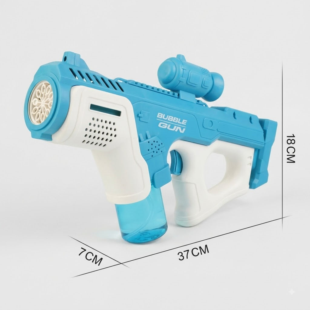 Electric Bubble Gun – Automatic Bubble Blaster for Kids (Blue & White)