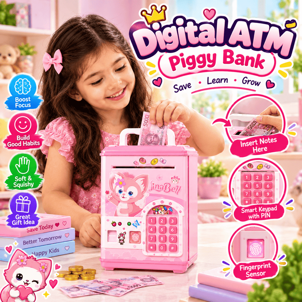 Digital ATM Piggy Bank for Kids | Electronic Money Saving Toy Pakistan
