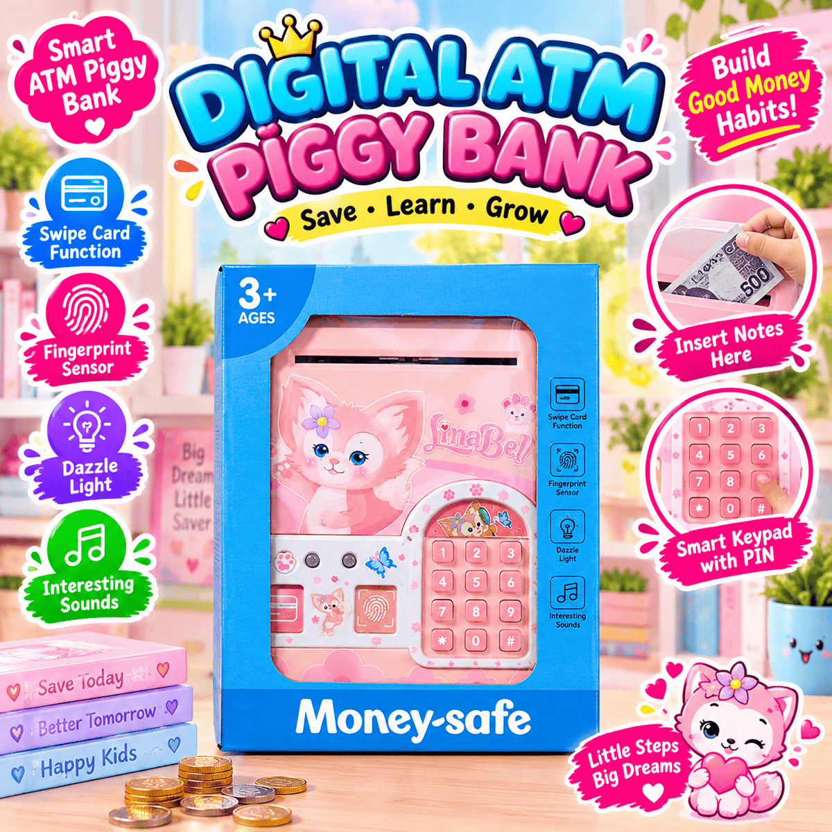 Digital ATM Piggy Bank for Kids | Electronic Money Saving Toy Pakistan