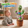 Interactive Dancing & Talking Plush Cactus Toy with Music & LED Lights