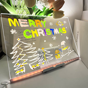 LED Message Board – Erasable Glow Sign with 7 Color Markers | Fun Room Décor for Home, Café & Gifting