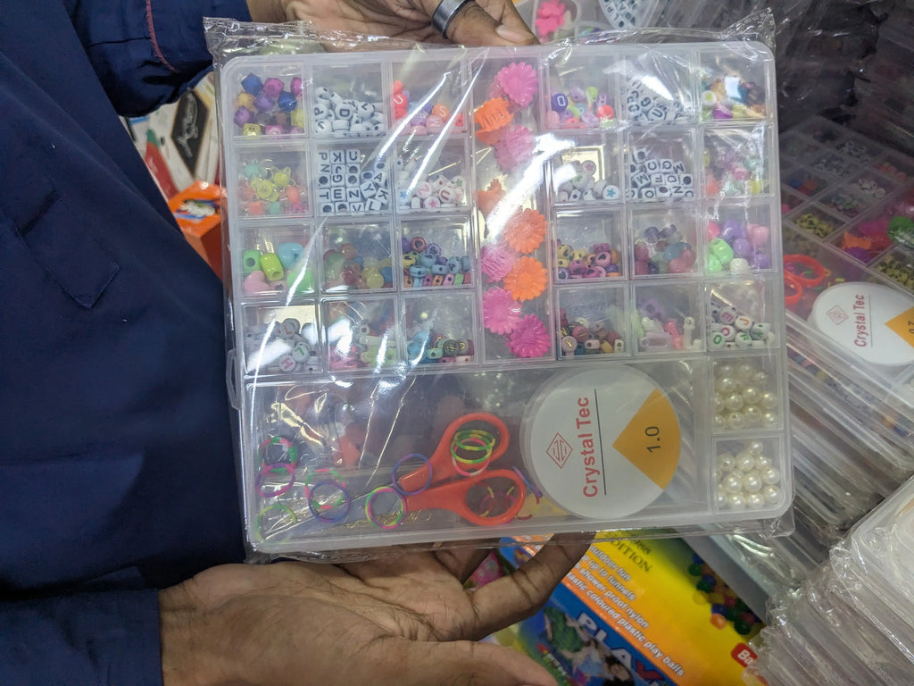 Crystal Tec DIY Bead Kit | Jewelry Making Set with Alphabet & Flower Beads