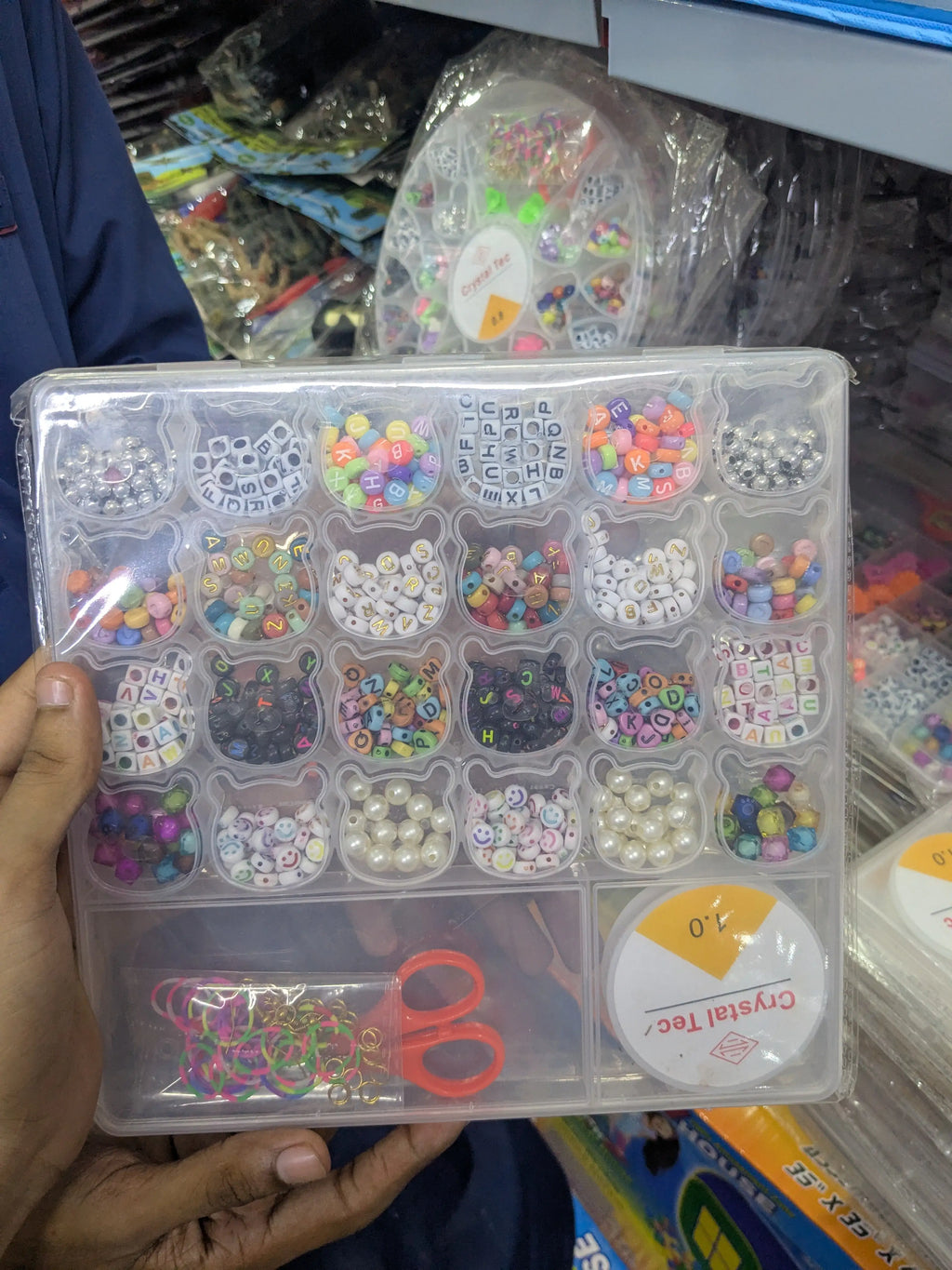 Crystal Tec DIY Bead Kit | Jewelry Making Set with Alphabet & Flower Beads