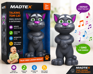 Talking Tom Cat Interactive Toy for Kids – Repeats What You Say, Sings Songs & Touch Activated