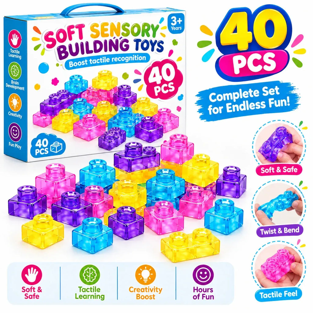 40 PCS Colorful Building Blocks for Kids – Creative Educational Construction Toy