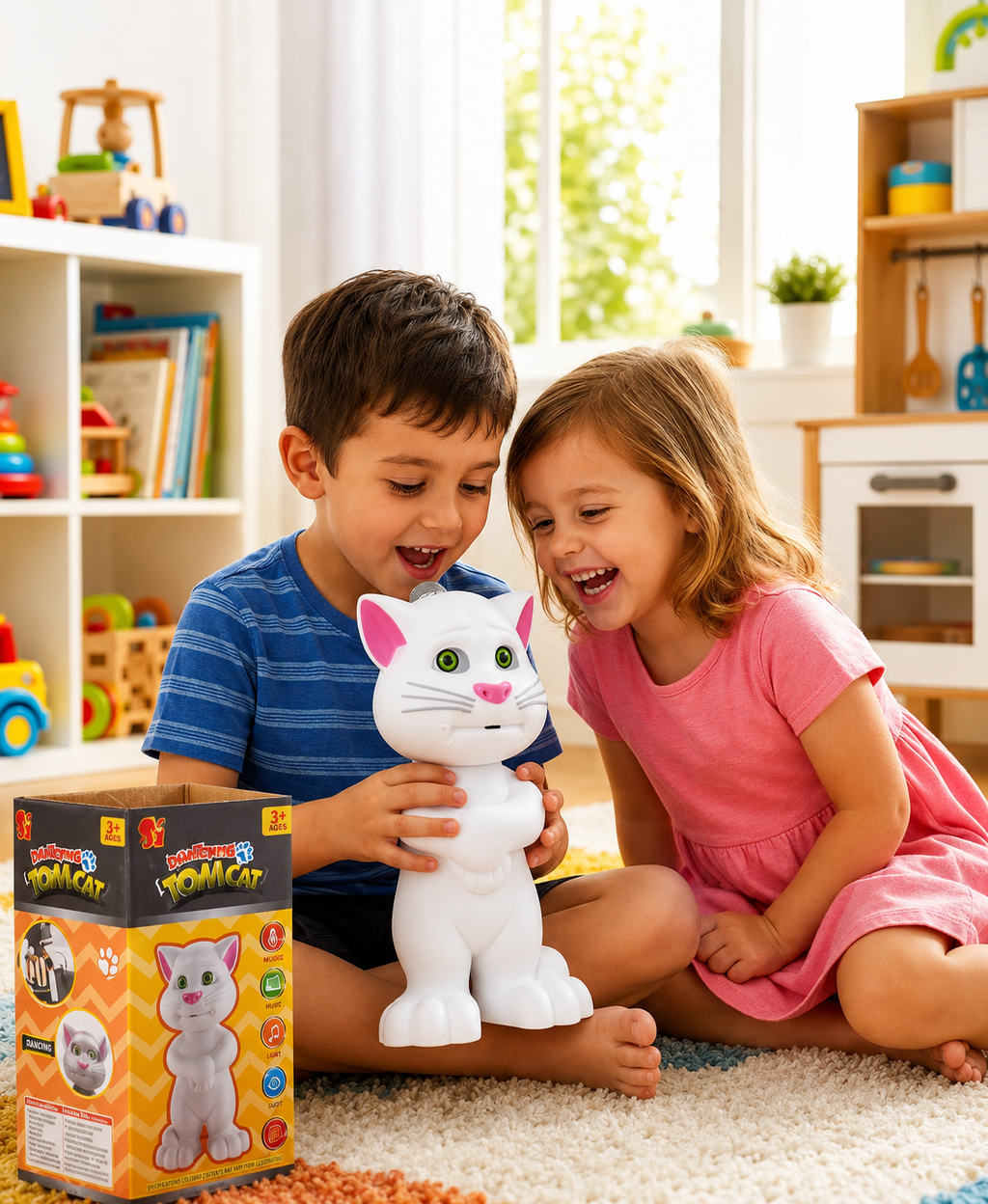 Talking Tom Cat Interactive Toy for Kids – Repeats What You Say, Sings Songs & Touch Activated