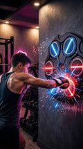 Hexagonal Smart Music Boxing Target – Wall-Mounted RGB Light Punching Game for Kids & Adults (Includes Gloves)